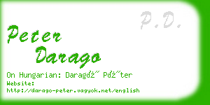 peter darago business card